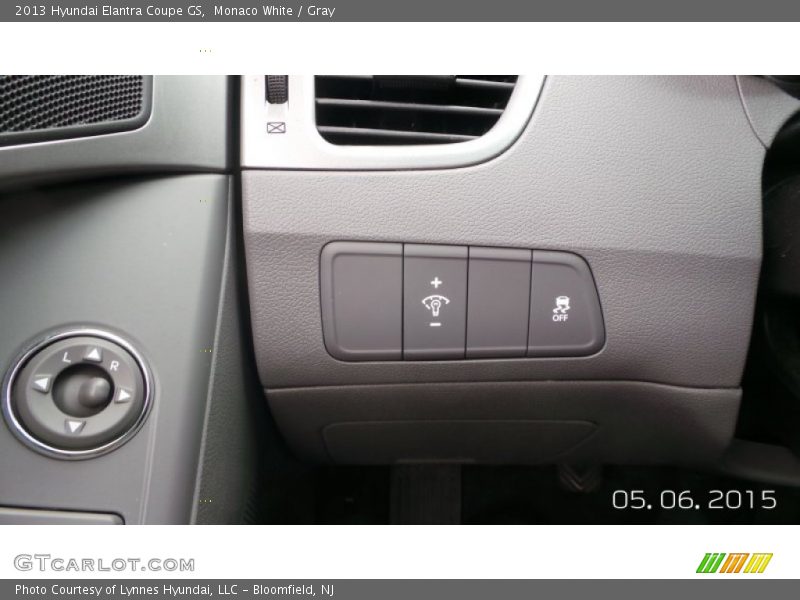Monaco White / Gray 2013 Hyundai Elantra Coupe GS