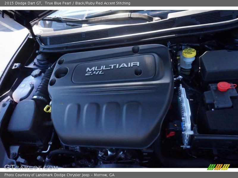 True Blue Pearl / Black/Ruby Red Accent Stitching 2015 Dodge Dart GT