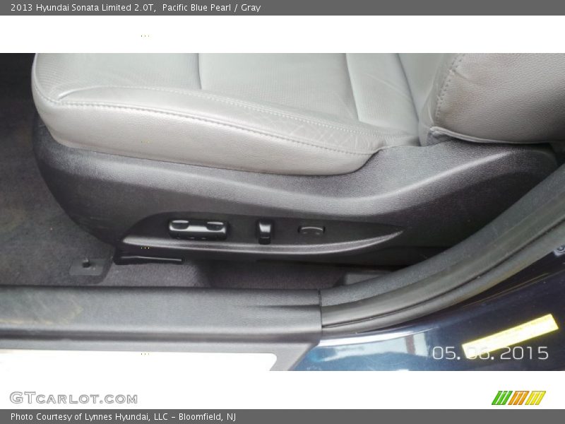 Pacific Blue Pearl / Gray 2013 Hyundai Sonata Limited 2.0T