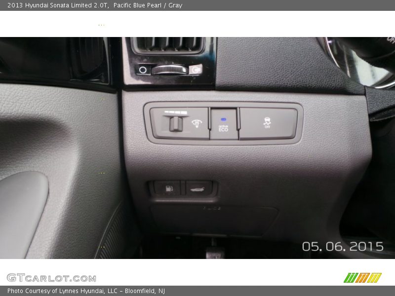 Pacific Blue Pearl / Gray 2013 Hyundai Sonata Limited 2.0T