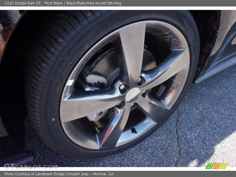 Pitch Black / Black/Ruby Red Accent Stitching 2015 Dodge Dart GT