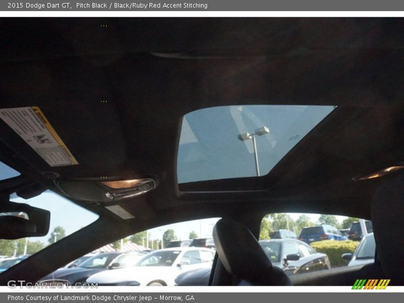 Pitch Black / Black/Ruby Red Accent Stitching 2015 Dodge Dart GT