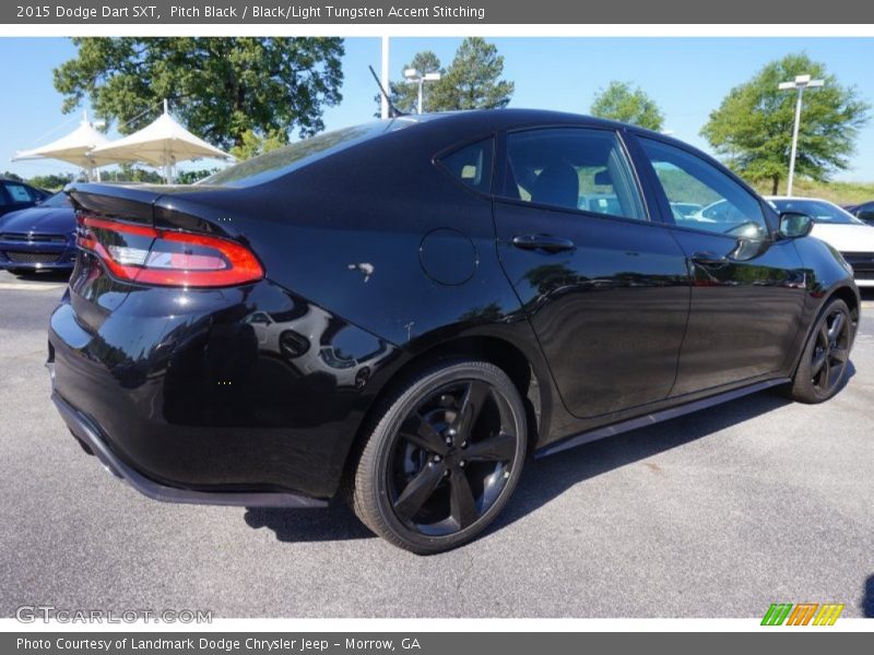 Pitch Black / Black/Light Tungsten Accent Stitching 2015 Dodge Dart SXT
