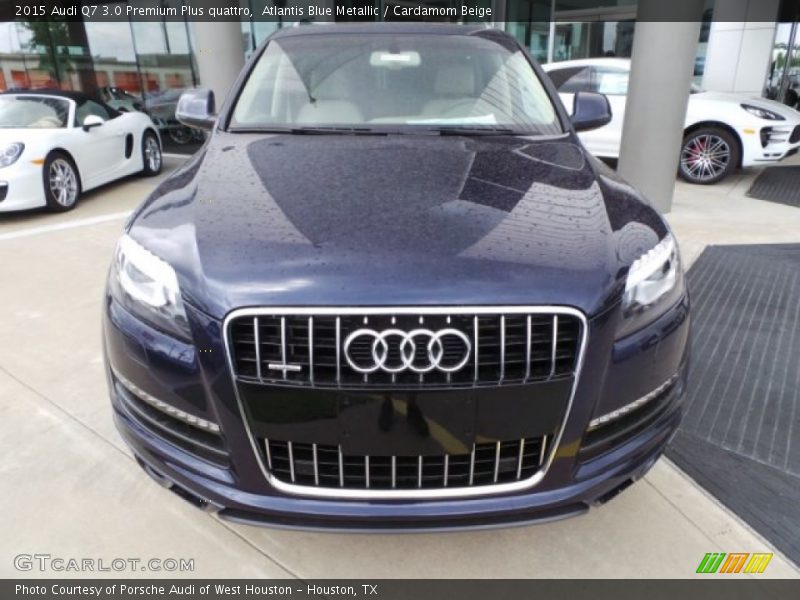 Atlantis Blue Metallic / Cardamom Beige 2015 Audi Q7 3.0 Premium Plus quattro