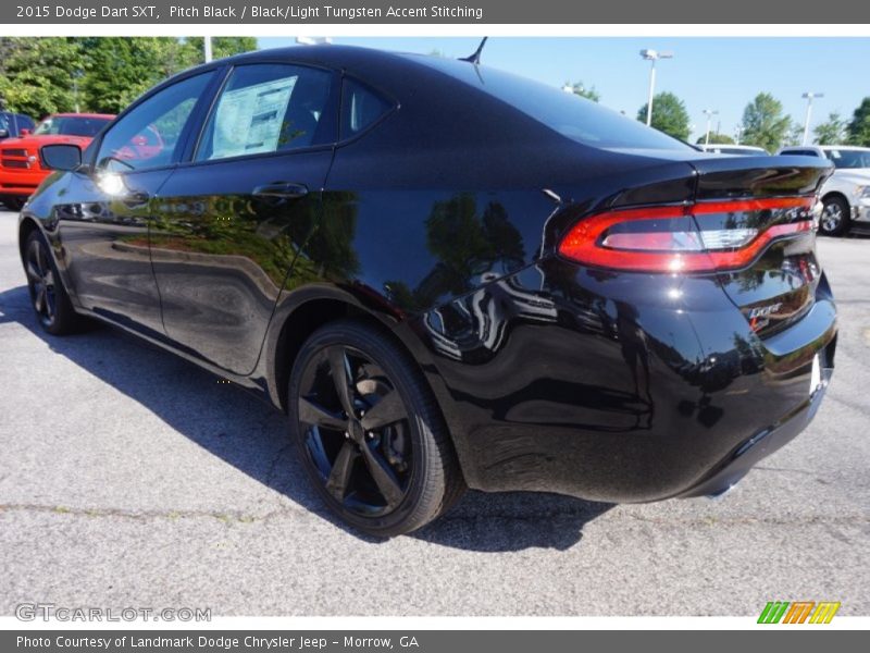 Pitch Black / Black/Light Tungsten Accent Stitching 2015 Dodge Dart SXT