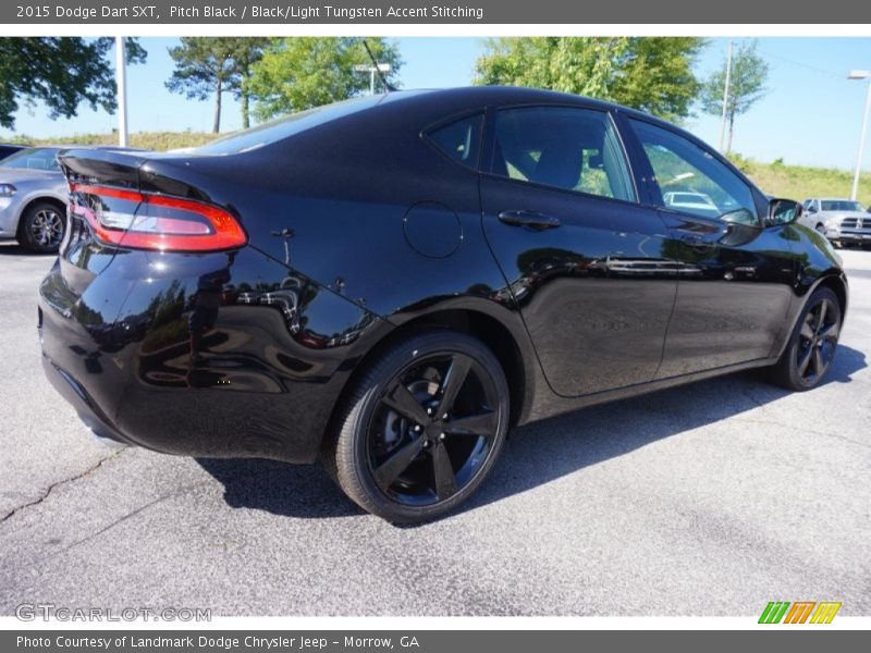 Pitch Black / Black/Light Tungsten Accent Stitching 2015 Dodge Dart SXT