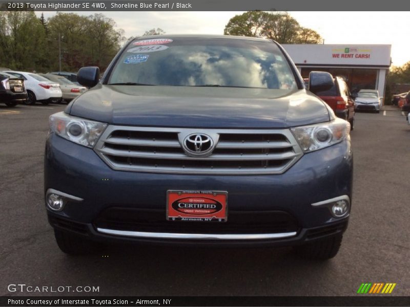 Shoreline Blue Pearl / Black 2013 Toyota Highlander SE 4WD