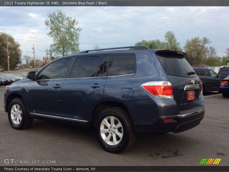 Shoreline Blue Pearl / Black 2013 Toyota Highlander SE 4WD