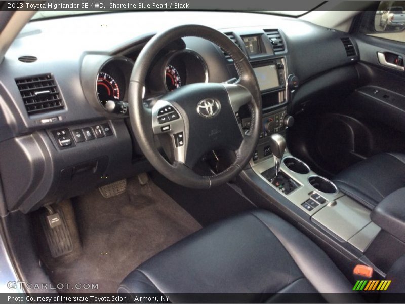 Shoreline Blue Pearl / Black 2013 Toyota Highlander SE 4WD