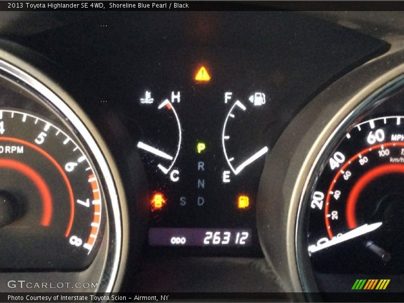 Shoreline Blue Pearl / Black 2013 Toyota Highlander SE 4WD