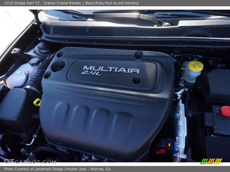 Granite Crystal Metallic / Black/Ruby Red Accent Stitching 2015 Dodge Dart GT