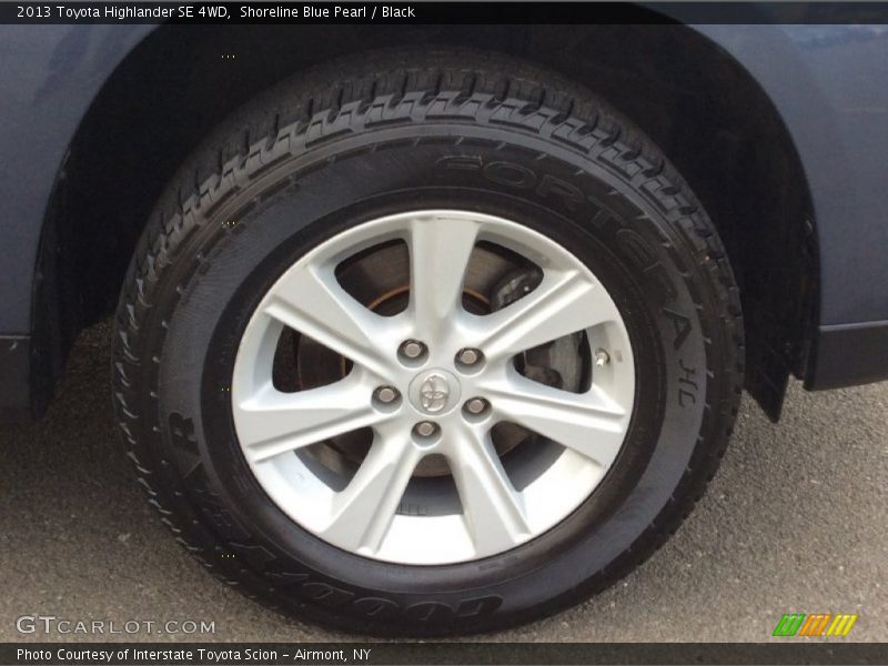 Shoreline Blue Pearl / Black 2013 Toyota Highlander SE 4WD