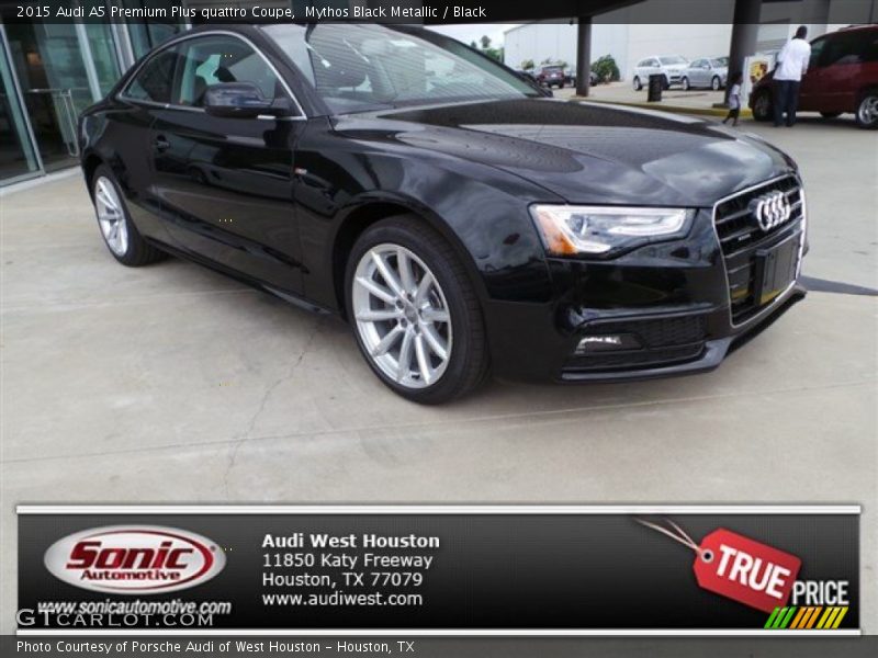 Mythos Black Metallic / Black 2015 Audi A5 Premium Plus quattro Coupe