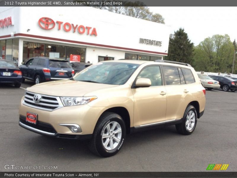 Sandy Beach Metallic / Sand Beige 2012 Toyota Highlander SE 4WD
