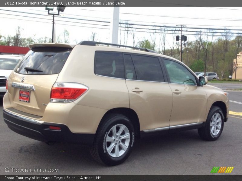 Sandy Beach Metallic / Sand Beige 2012 Toyota Highlander SE 4WD