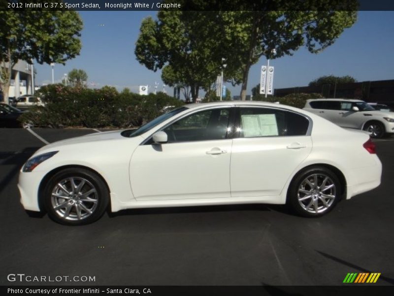 Moonlight White / Graphite 2012 Infiniti G 37 S Sport Sedan