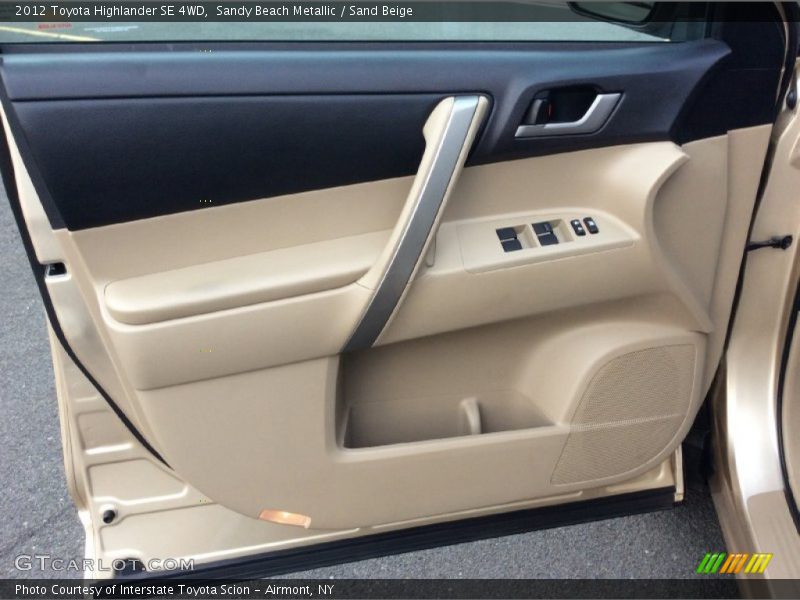 Sandy Beach Metallic / Sand Beige 2012 Toyota Highlander SE 4WD