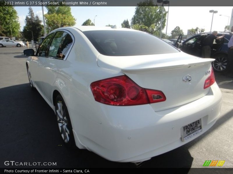 Moonlight White / Graphite 2012 Infiniti G 37 S Sport Sedan