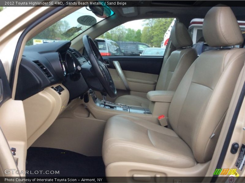 Sandy Beach Metallic / Sand Beige 2012 Toyota Highlander SE 4WD