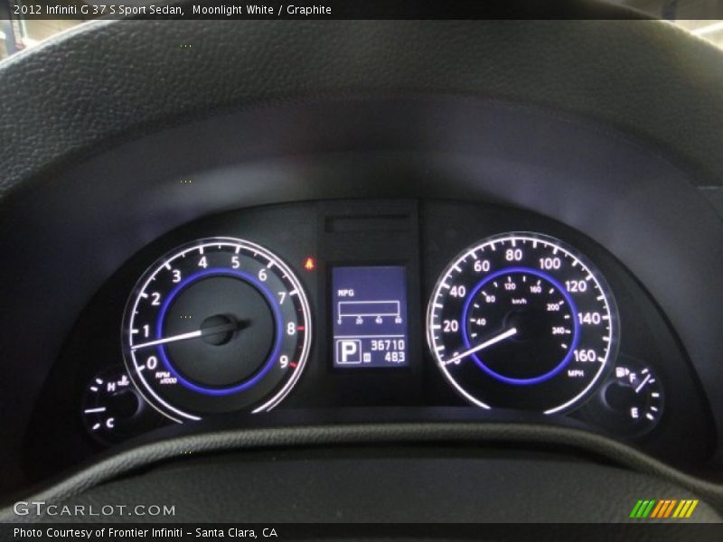 Moonlight White / Graphite 2012 Infiniti G 37 S Sport Sedan