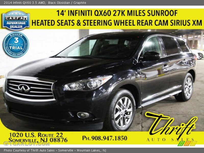 Black Obsidian / Graphite 2014 Infiniti QX60 3.5 AWD