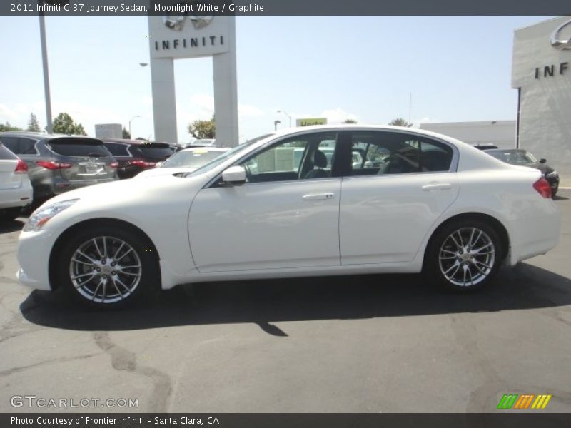 Moonlight White / Graphite 2011 Infiniti G 37 Journey Sedan