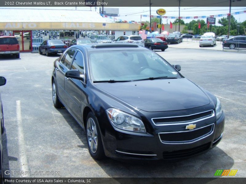 Black Granite Metallic / Ebony 2012 Chevrolet Malibu LT