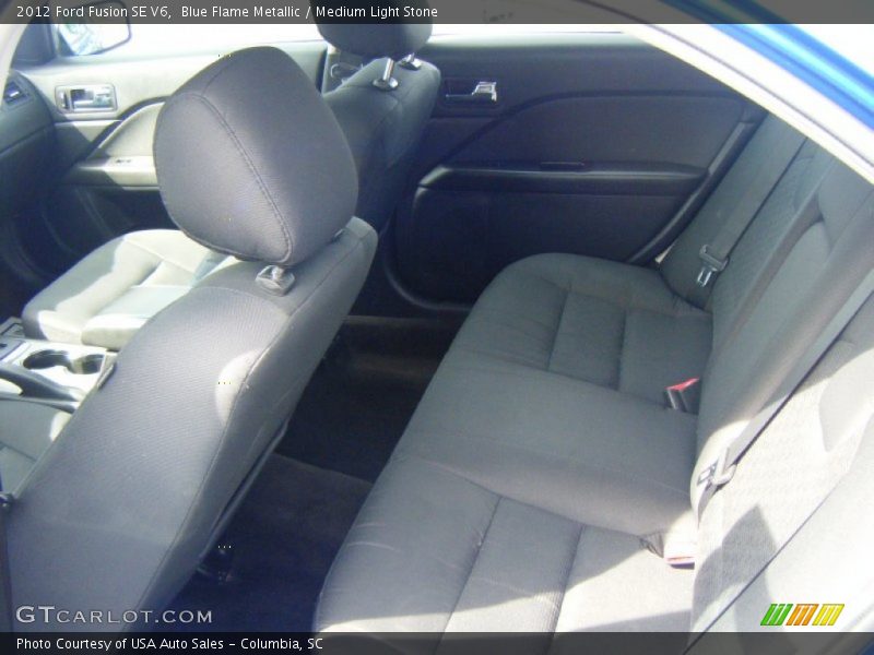 Blue Flame Metallic / Medium Light Stone 2012 Ford Fusion SE V6