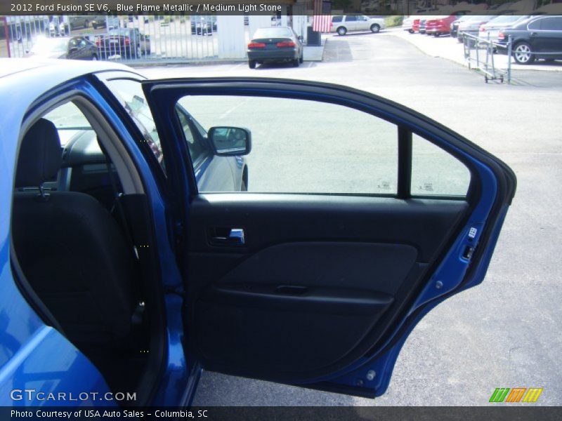 Blue Flame Metallic / Medium Light Stone 2012 Ford Fusion SE V6
