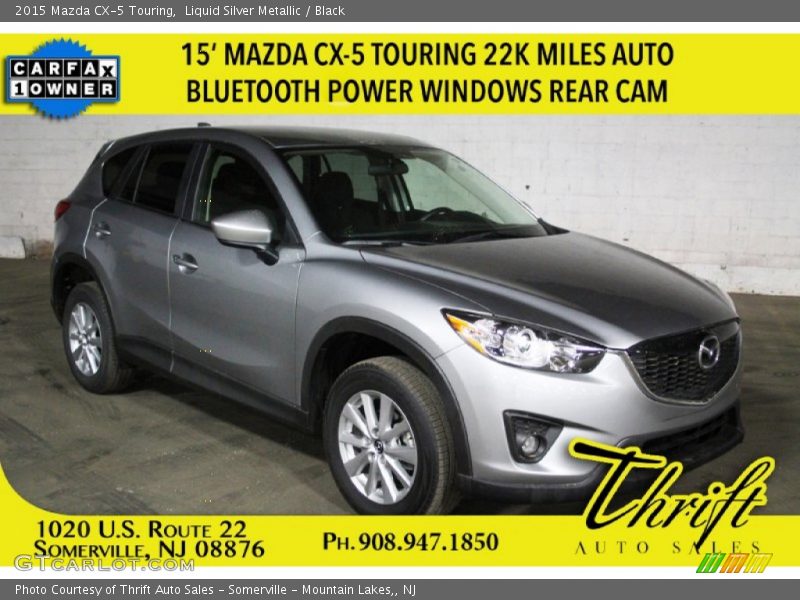 Liquid Silver Metallic / Black 2015 Mazda CX-5 Touring