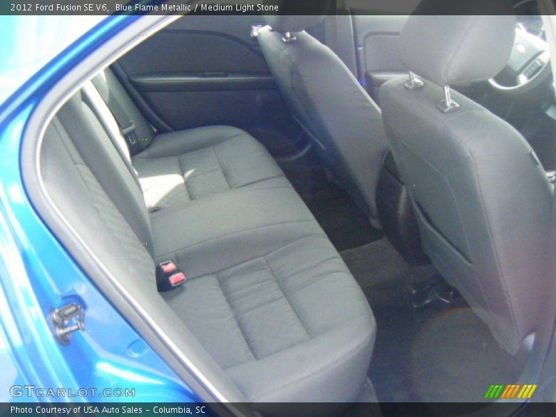 Blue Flame Metallic / Medium Light Stone 2012 Ford Fusion SE V6