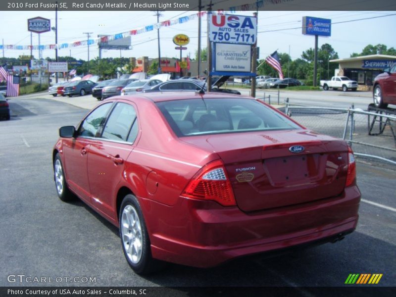 Red Candy Metallic / Medium Light Stone 2010 Ford Fusion SE