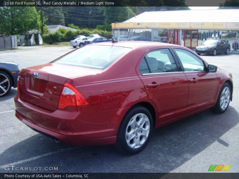 Red Candy Metallic / Medium Light Stone 2010 Ford Fusion SE