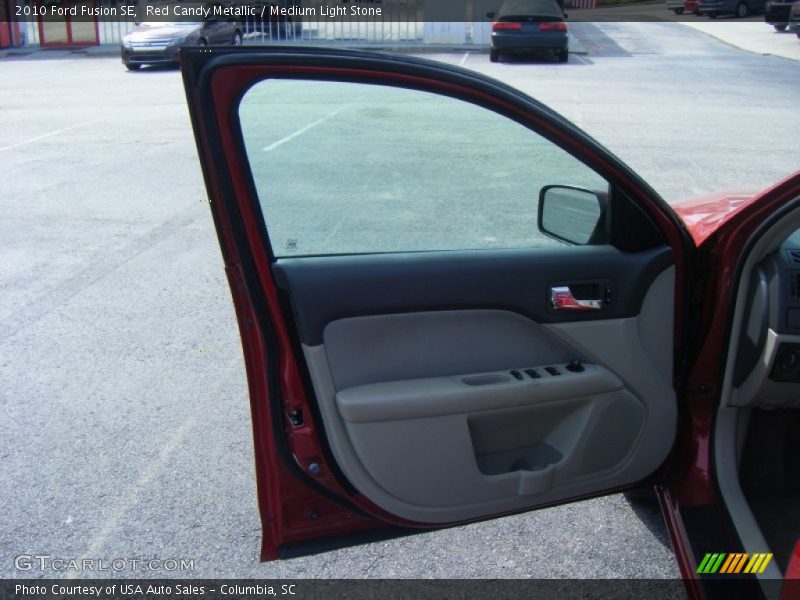 Red Candy Metallic / Medium Light Stone 2010 Ford Fusion SE