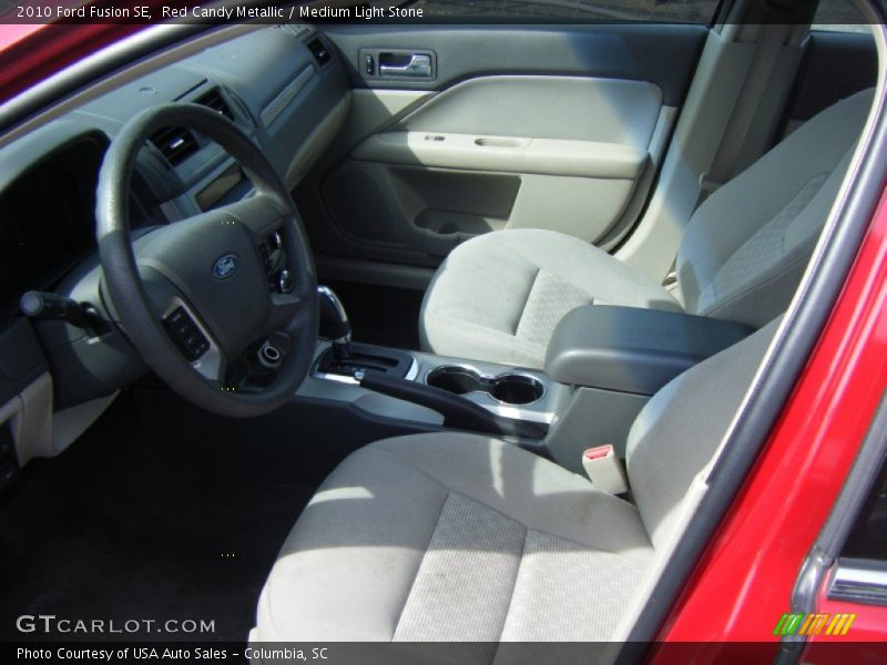 Red Candy Metallic / Medium Light Stone 2010 Ford Fusion SE