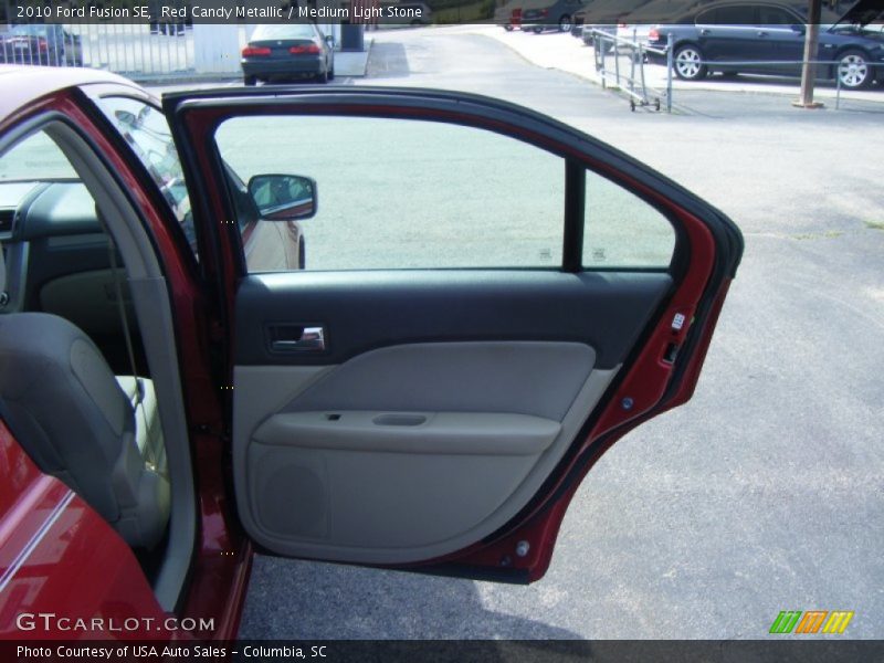 Red Candy Metallic / Medium Light Stone 2010 Ford Fusion SE