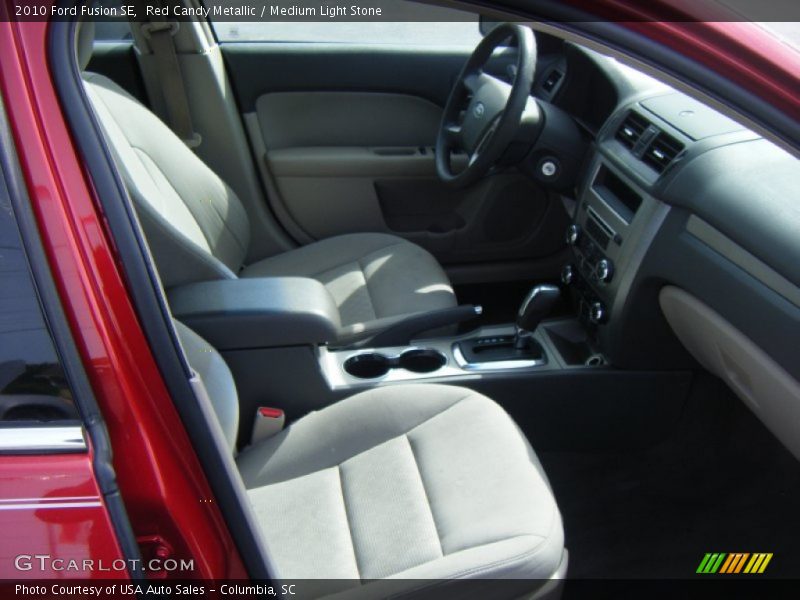 Red Candy Metallic / Medium Light Stone 2010 Ford Fusion SE