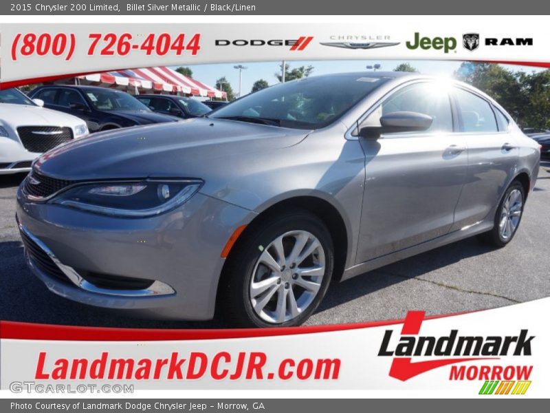 Billet Silver Metallic / Black/Linen 2015 Chrysler 200 Limited