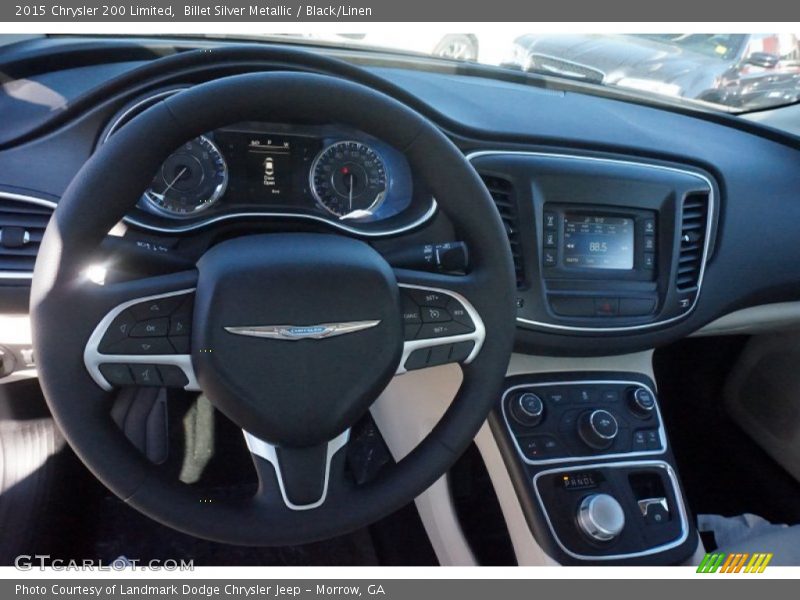 Billet Silver Metallic / Black/Linen 2015 Chrysler 200 Limited