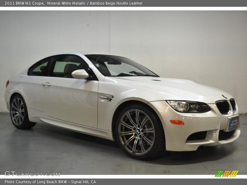 Mineral White Metallic / Bamboo Beige Novillo Leather 2011 BMW M3 Coupe