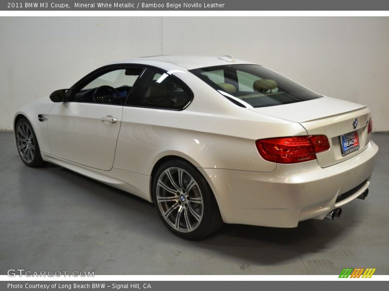 Mineral White Metallic / Bamboo Beige Novillo Leather 2011 BMW M3 Coupe
