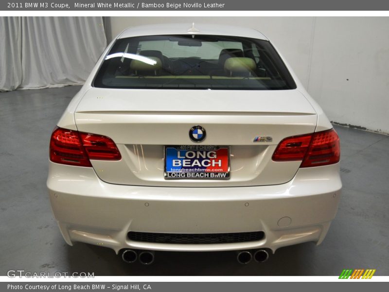 Mineral White Metallic / Bamboo Beige Novillo Leather 2011 BMW M3 Coupe