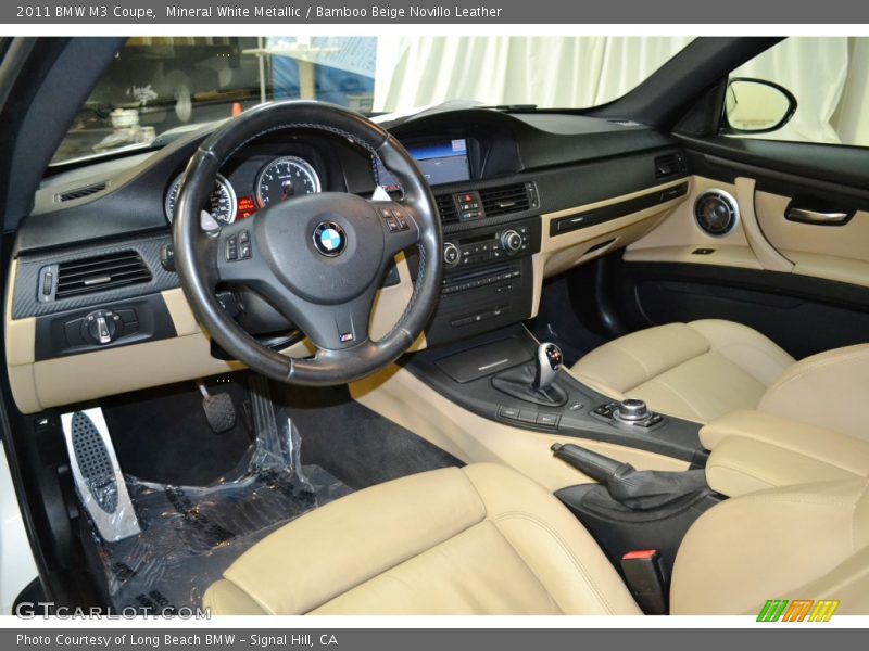 Mineral White Metallic / Bamboo Beige Novillo Leather 2011 BMW M3 Coupe