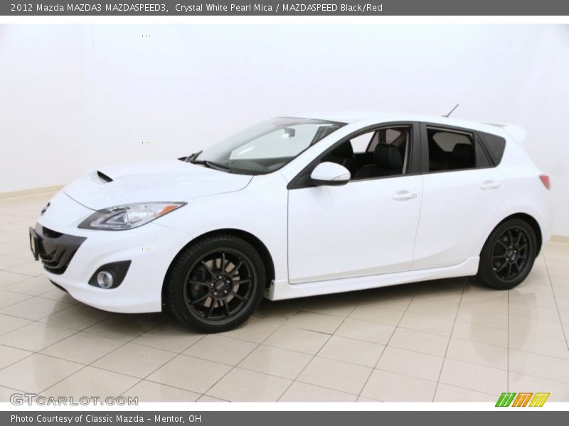 Crystal White Pearl Mica / MAZDASPEED Black/Red 2012 Mazda MAZDA3 MAZDASPEED3