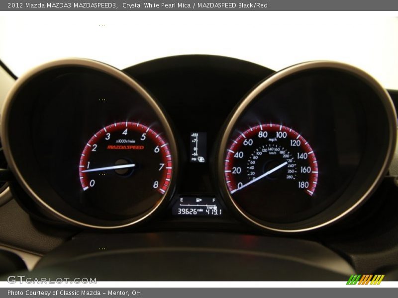 Crystal White Pearl Mica / MAZDASPEED Black/Red 2012 Mazda MAZDA3 MAZDASPEED3