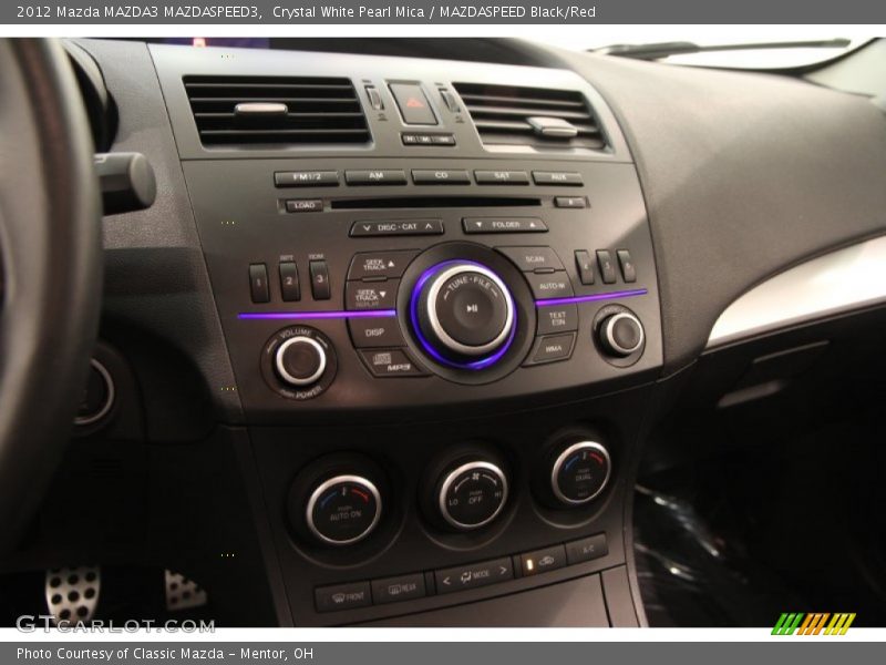 Crystal White Pearl Mica / MAZDASPEED Black/Red 2012 Mazda MAZDA3 MAZDASPEED3