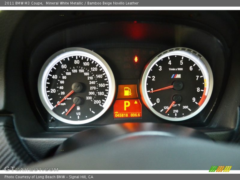 Mineral White Metallic / Bamboo Beige Novillo Leather 2011 BMW M3 Coupe