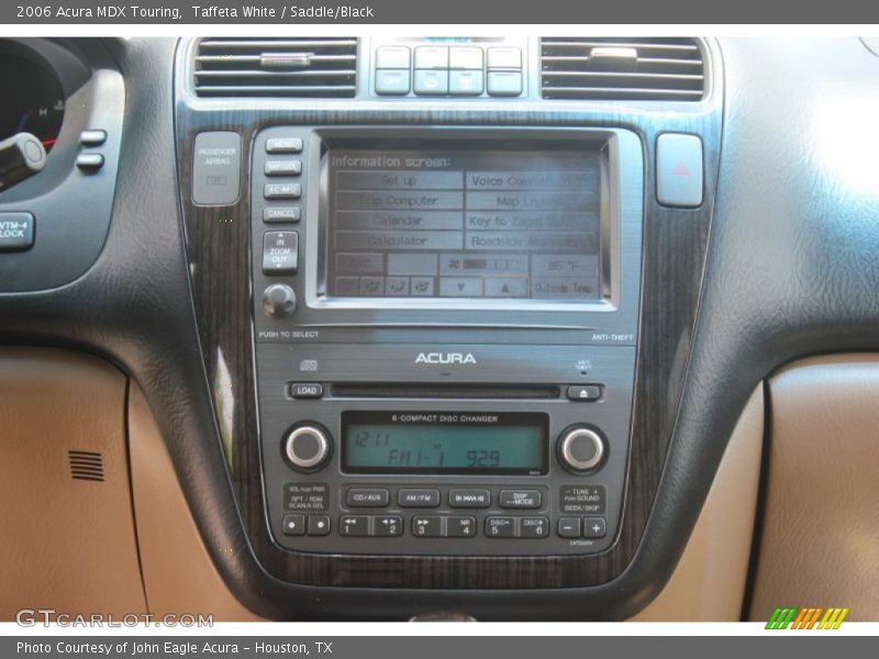 Taffeta White / Saddle/Black 2006 Acura MDX Touring