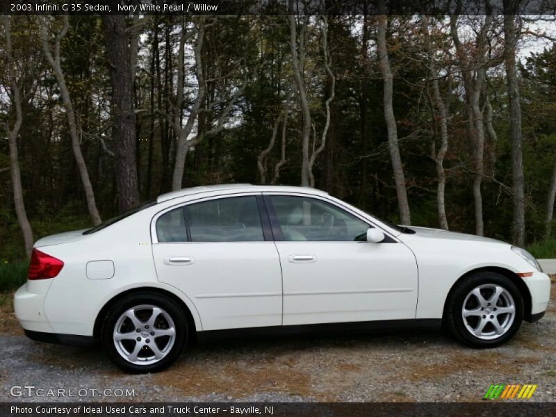 Ivory White Pearl / Willow 2003 Infiniti G 35 Sedan