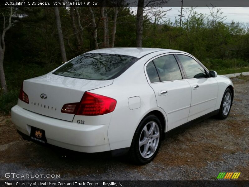 Ivory White Pearl / Willow 2003 Infiniti G 35 Sedan